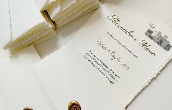 Invito Matrimonio Carta Amalfi