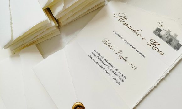 Invito Matrimonio Carta Amalfi